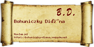 Bohuniczky Diána névjegykártya
