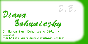 diana bohuniczky business card
